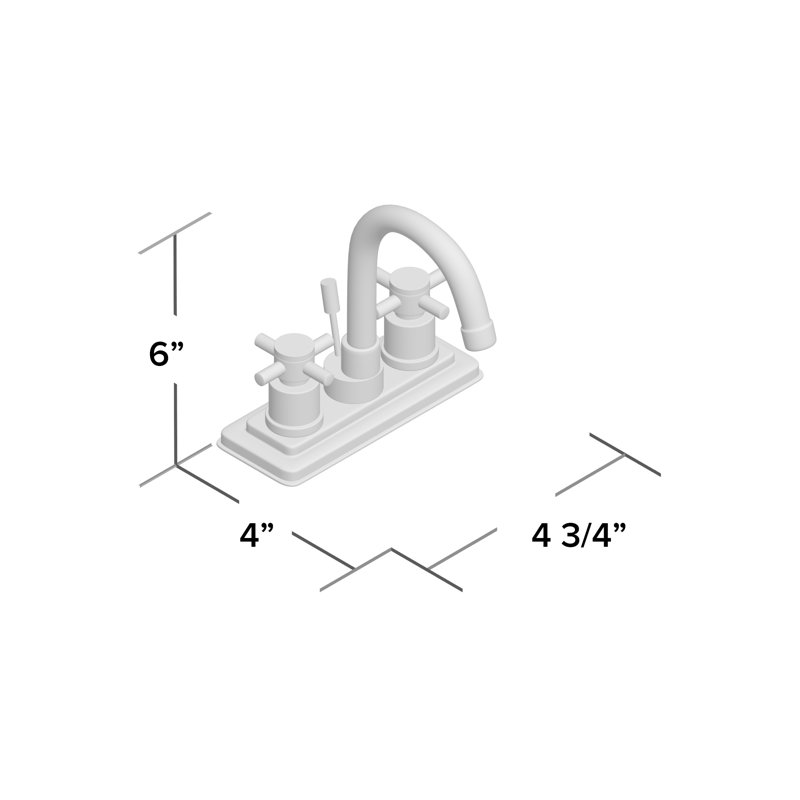 Kingston Brass Concord Centerset Bathroom Faucet with Drain Assembly